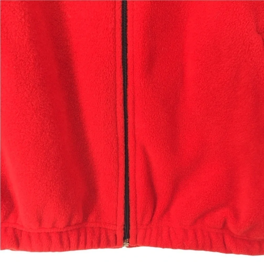 Olympics Salt Lake 2002 Red Sleeveless Full Zip Warm Fleece Vest Mens Sz L